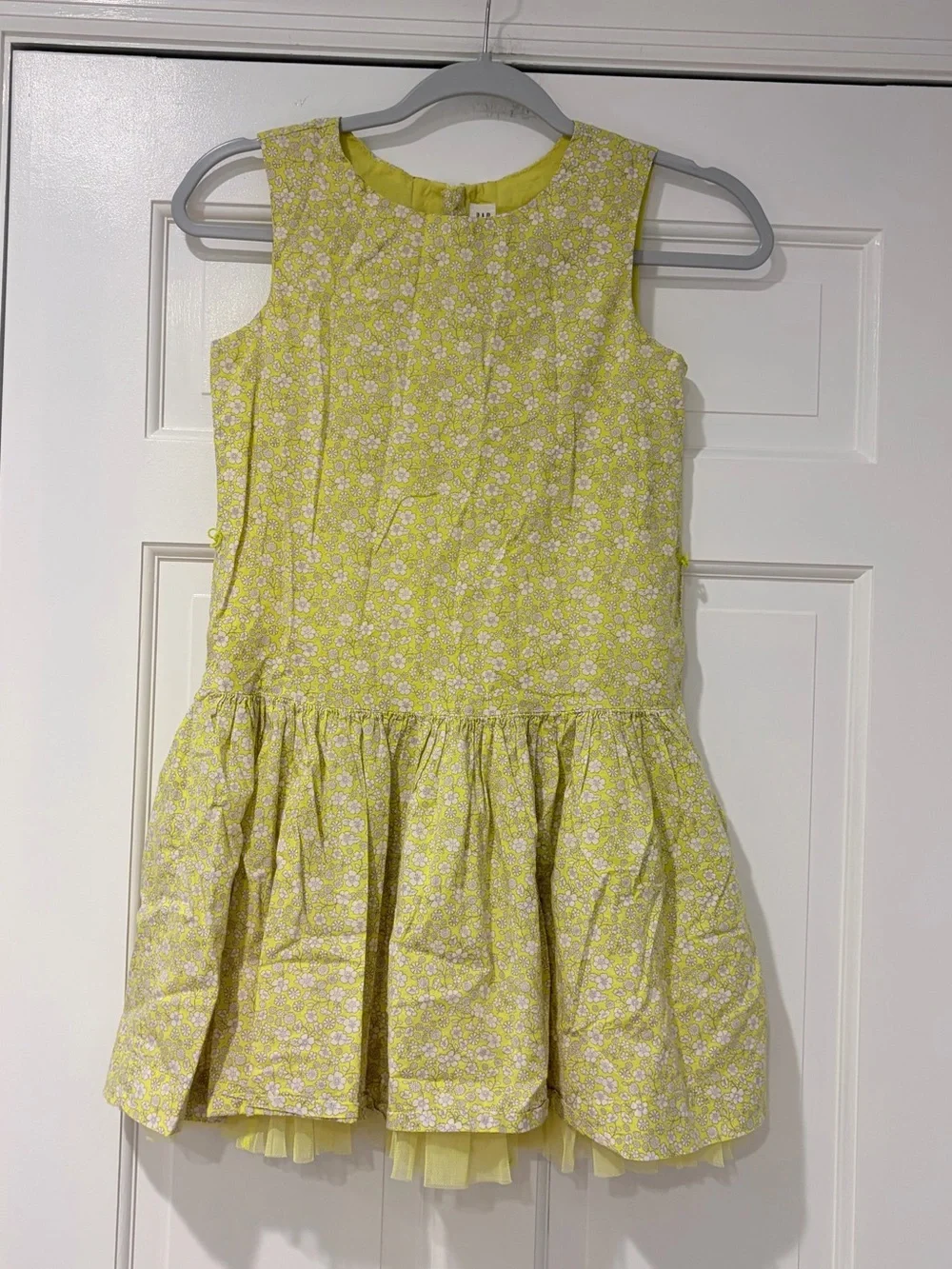 GAP Yellow Floral Sleeveless Dress
